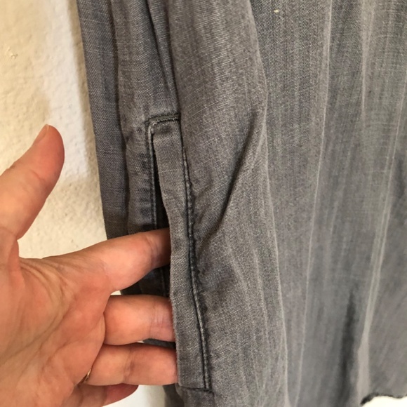 Grey pocketed tincel dress with 1 quarter sleeves - Picture 4 of 7